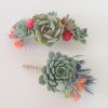 succulent hair comb and boutonniere